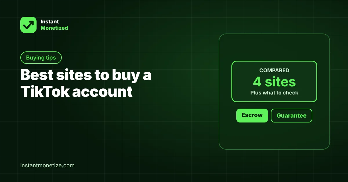Best Sites to Buy a TikTok Account in 2026 (and What to Check)