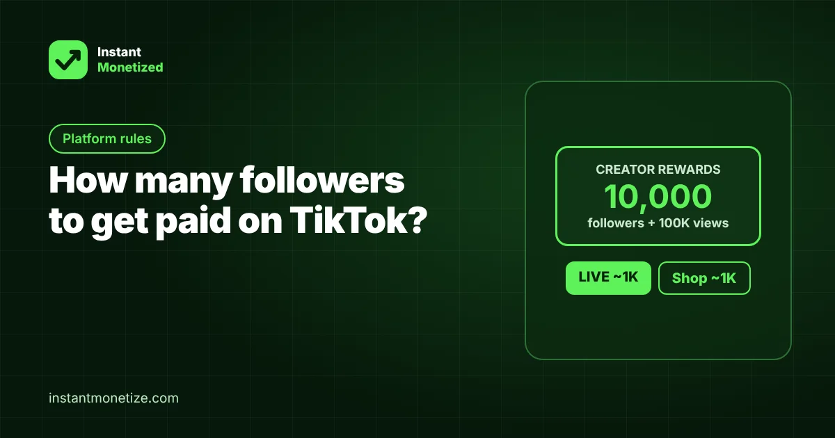 How Many Followers Do You Need to Get Paid on TikTok? (2026)
