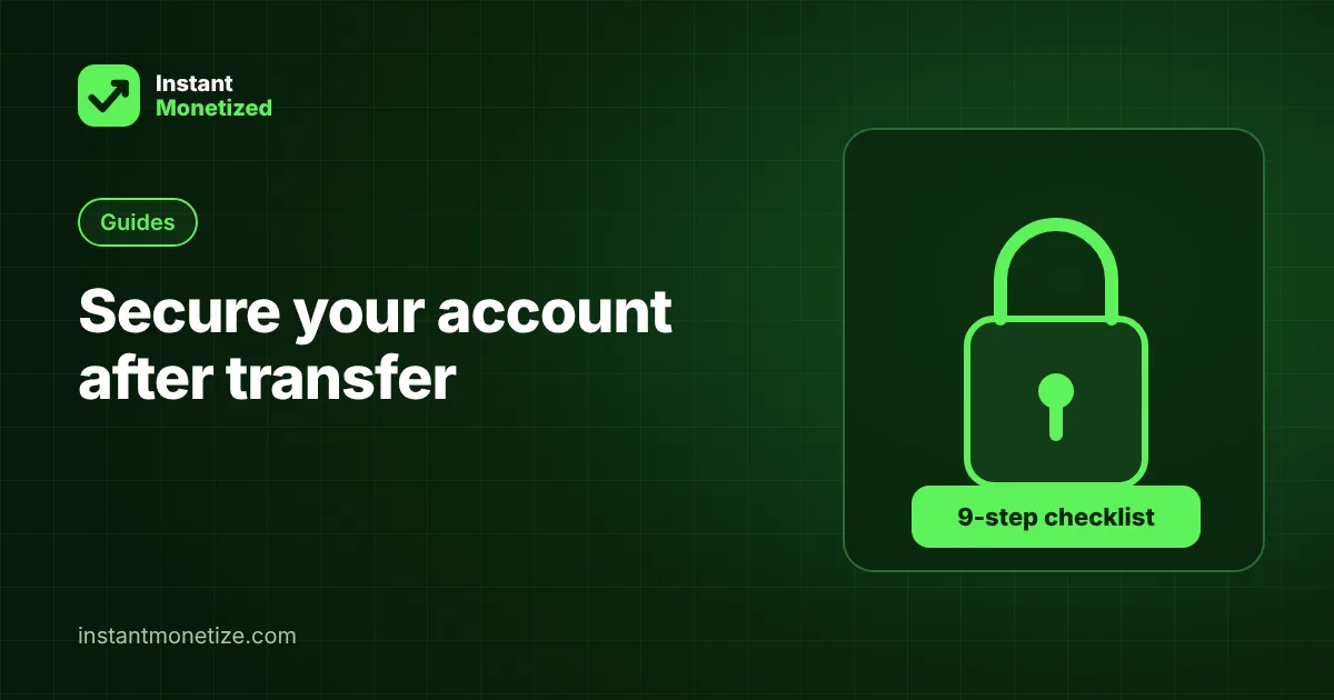 How to secure an account right after an ownership transfer