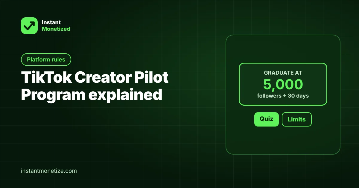 TikTok Creator Pilot Program: Requirements, Limits and How to Graduate