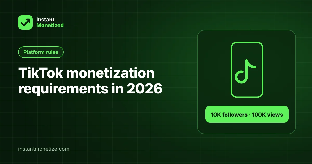 TikTok Monetization Requirements in 2026: Creator Rewards, Shop and LIVE