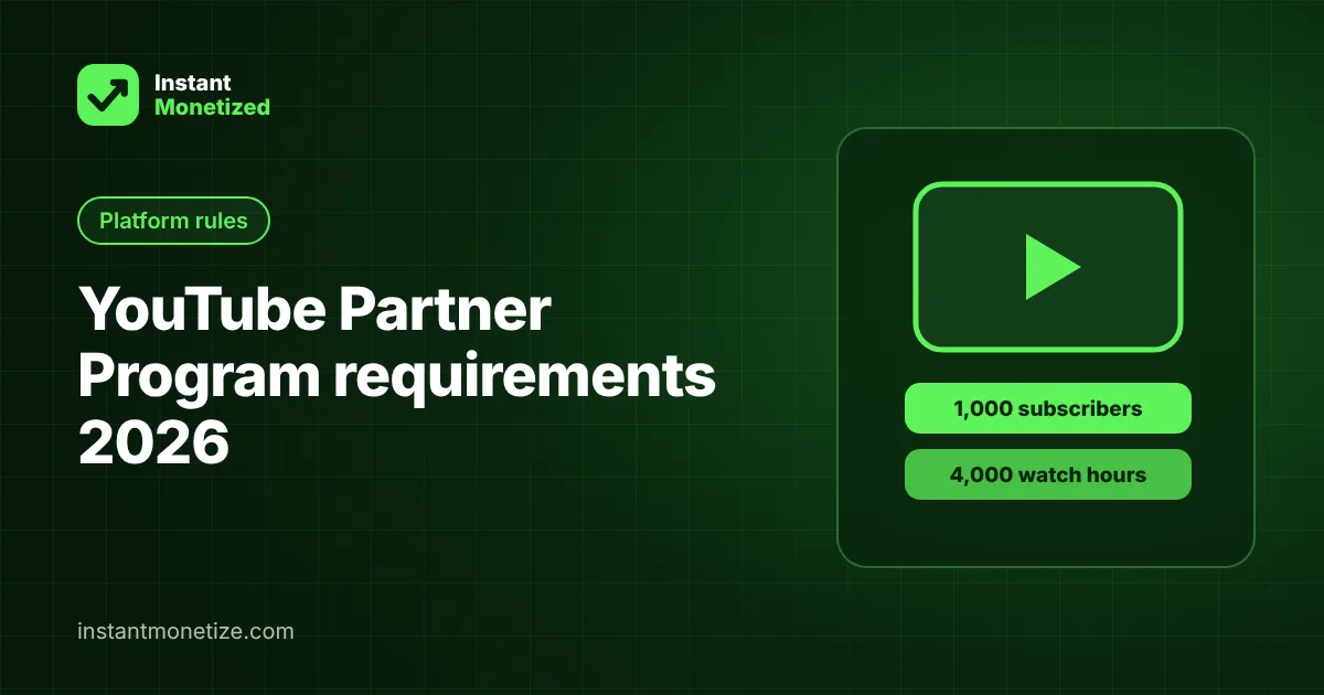 YouTube Partner Program requirements in 2026 (and what changes in February 2027)